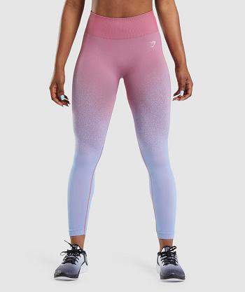 Gymshark Adapt Ombre Seamless Ženske Tajice Roze Roze Svijetlo Plave | HR 4020RVD